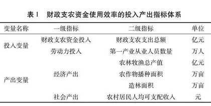 乡村振兴背景下财政支农资金的效率评价及其影响因素研究 