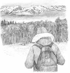 仰望长白山