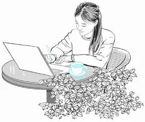 谁会在星巴克里　认真工作啊