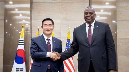 美国国防部长访问韩国