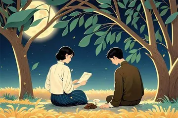 一轮旧时的纸月亮