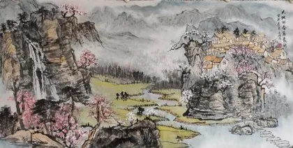 画家夏文成：青山逶迤连绵，霞岚满纸生辉