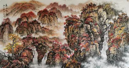 画家夏文成:青山逶迤连绵,霞岚满纸生辉2