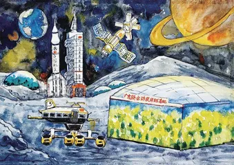 第三届“天宫画展”在中国空间站开展5