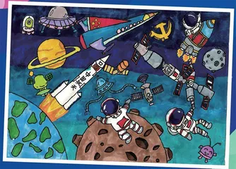 中国空间站首场“天宫画展”:让青春与星空成功对话3