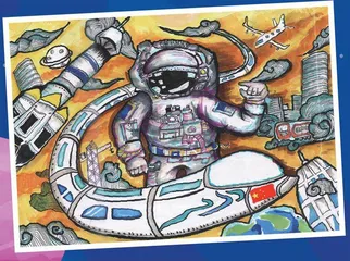 中国空间站首场“天宫画展”:让青春与星空成功对话8