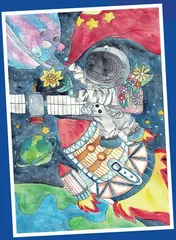 中国空间站首场“天宫画展”:让青春与星空成功对话9