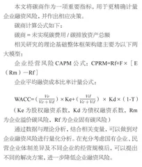 高碳商企业融资风险量化及建议