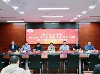传达学习省审计厅党组理论学习中心组学习研讨会议精神
