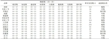 15个鲜食枣品种在晋中地区的引种表现