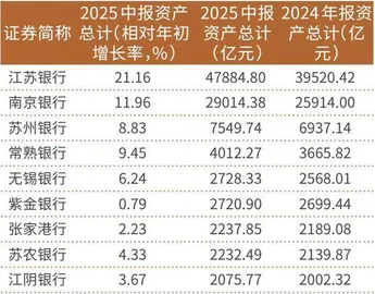透视江苏省9家上市银行半年报：大体量增速更快