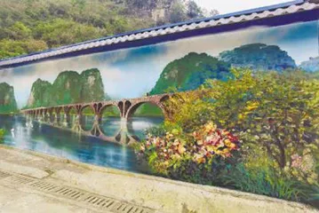 碧峰清波壮乡美,一卷丹青鸿雁来1