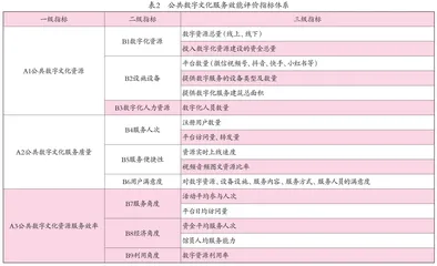 公共数字文化服务效能的评价指标体系构建的探索