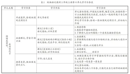单元整体视角下的课堂情境任务设计