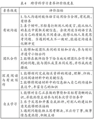 基于跨学科学习任务群的语文素养评价的实践探究