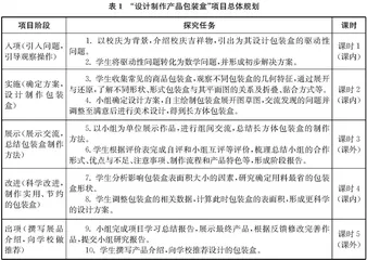 初中数学项目式学习的设计要点