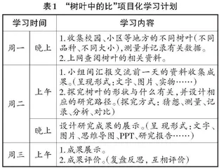 全景式数学教育视域下的项目化学习实践探索