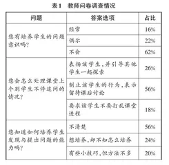 培养问题意识：现状分析与对策