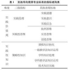 实践导向的职前教师教育专业标准研究