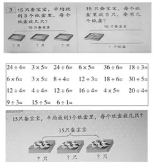 “用2—6的乘法口诀求商解决问题”教学设计 