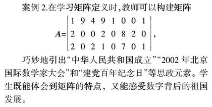 线性代数课程思政的教学实现