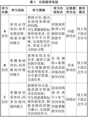 分层式线上线下混合教学的实践研究