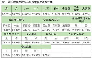 高质量发展视域下高职学生心理资本积极支持系统构建