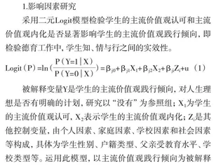 品德心理结构视角下德育实效性的影响因素与机制研究