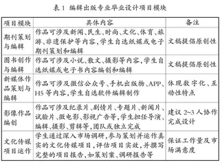 基于OBE教育理念的编辑出版专业毕业设计教学改革实践  