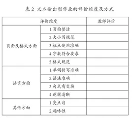 初中英语作业评价标准的设计策略探究1