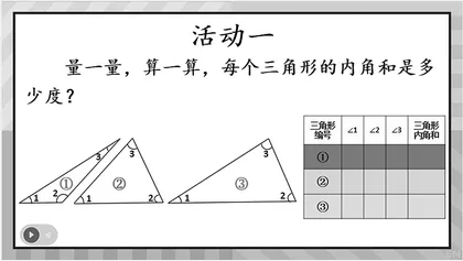 “三角形的内角和”教学设计(二)1