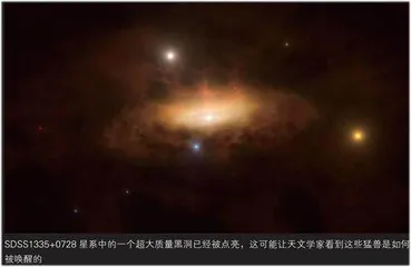 天文学家首次观察到一个特大质量黑洞的开启