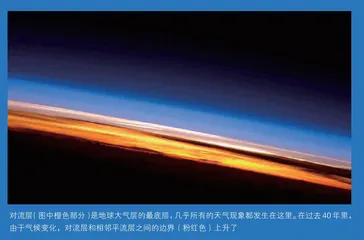 由于气候变化，地球的低大气层正在上升