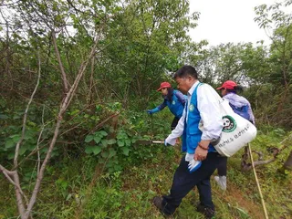 湖南湘潭、湘乡志愿者开展巡护、拆网活动