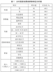 新时期乡村旅游消费者行为特征及影响因素