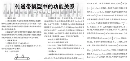 传送带模型中的功能关系