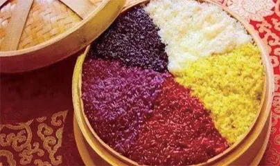 自然斑斓五色饭