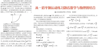 从一道平抛运动练习题看数学与物理的结合