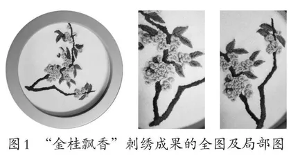 “金桂飘香”手工刺绣制作案例