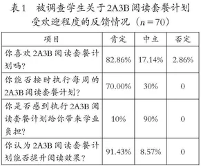 循证教学视角下“2A3B”课外阅读作业设计实践研究
