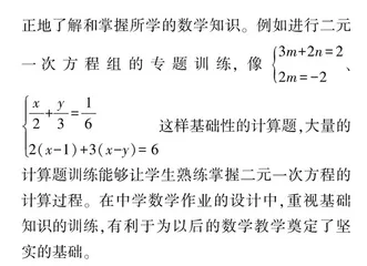 核心素养下初中数学发展性作业优化对策分析