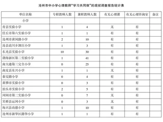 中小学心理教师“学习共同体”现状调查研究