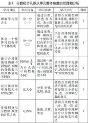 基于学习路径分析“分数初步认识”单元主题实践教学