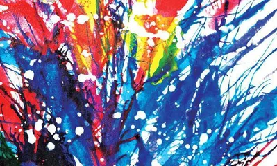 吹出来的创意画