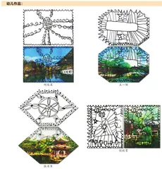 大班绘画活动：漏窗新画1