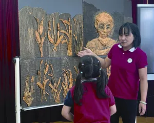 大班仿铜画活动：禾下乘凉梦4