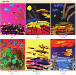 大班综合美术活动:狗尾巴草艺术画4
