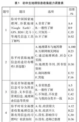 初中生地理信息能力的调查分析及教学建议