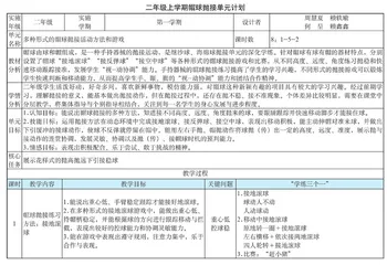 发展“视-动协调”能力的帽球抛接单元教学计划与课时设计