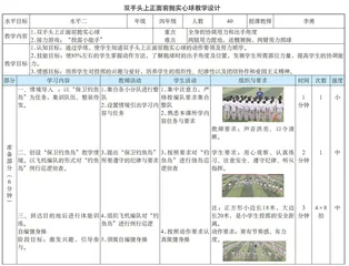 水平二双手头上正面前抛实心球教学设计